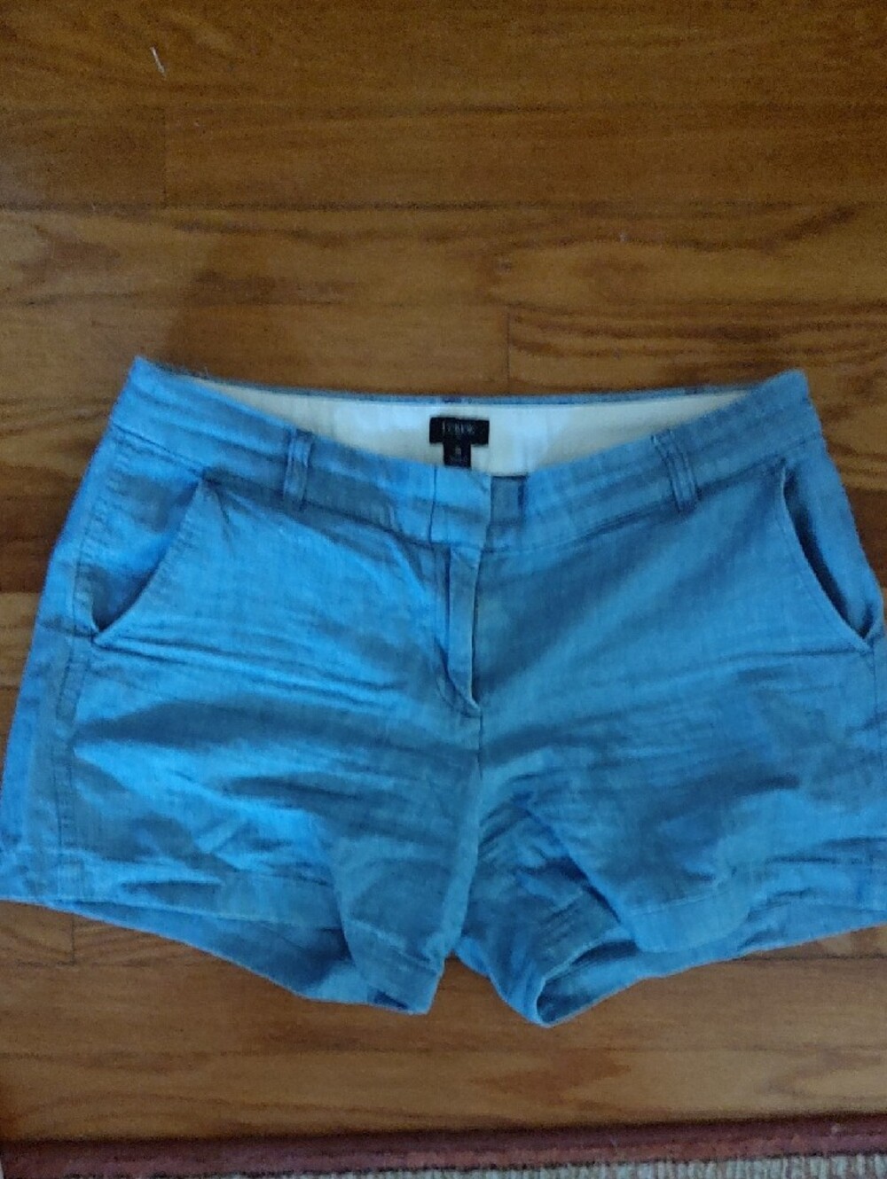 J. Crew Chambray-Style Blue Linen Pants